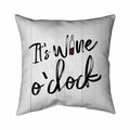 Begin Home Decor 20 x 20 in. Its Wine O Clock-Double Sided Print Indoor Pillow 5541-2020-QU32